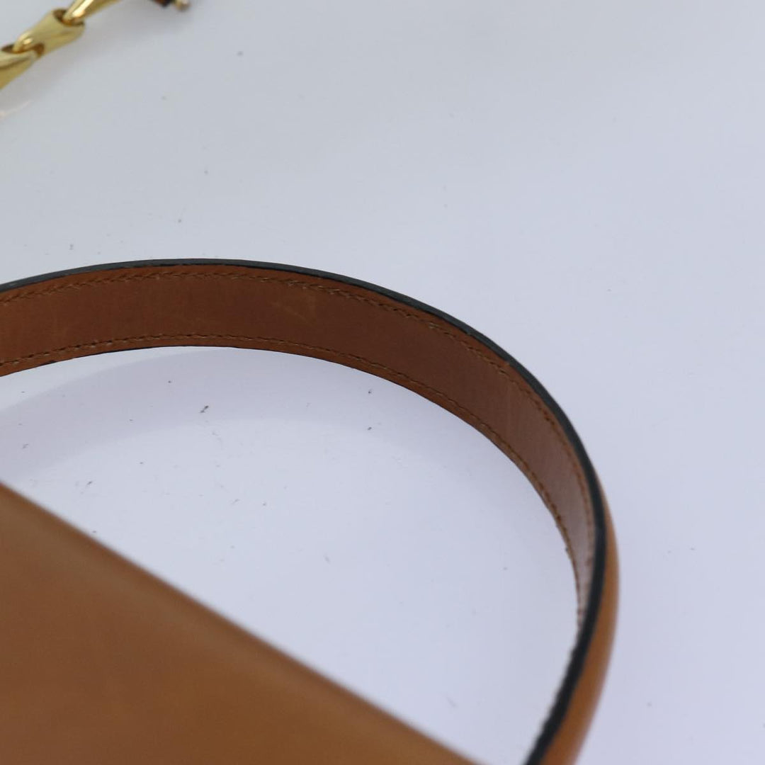 Celine Hand Bag Leather 2way Brown Auth 77233