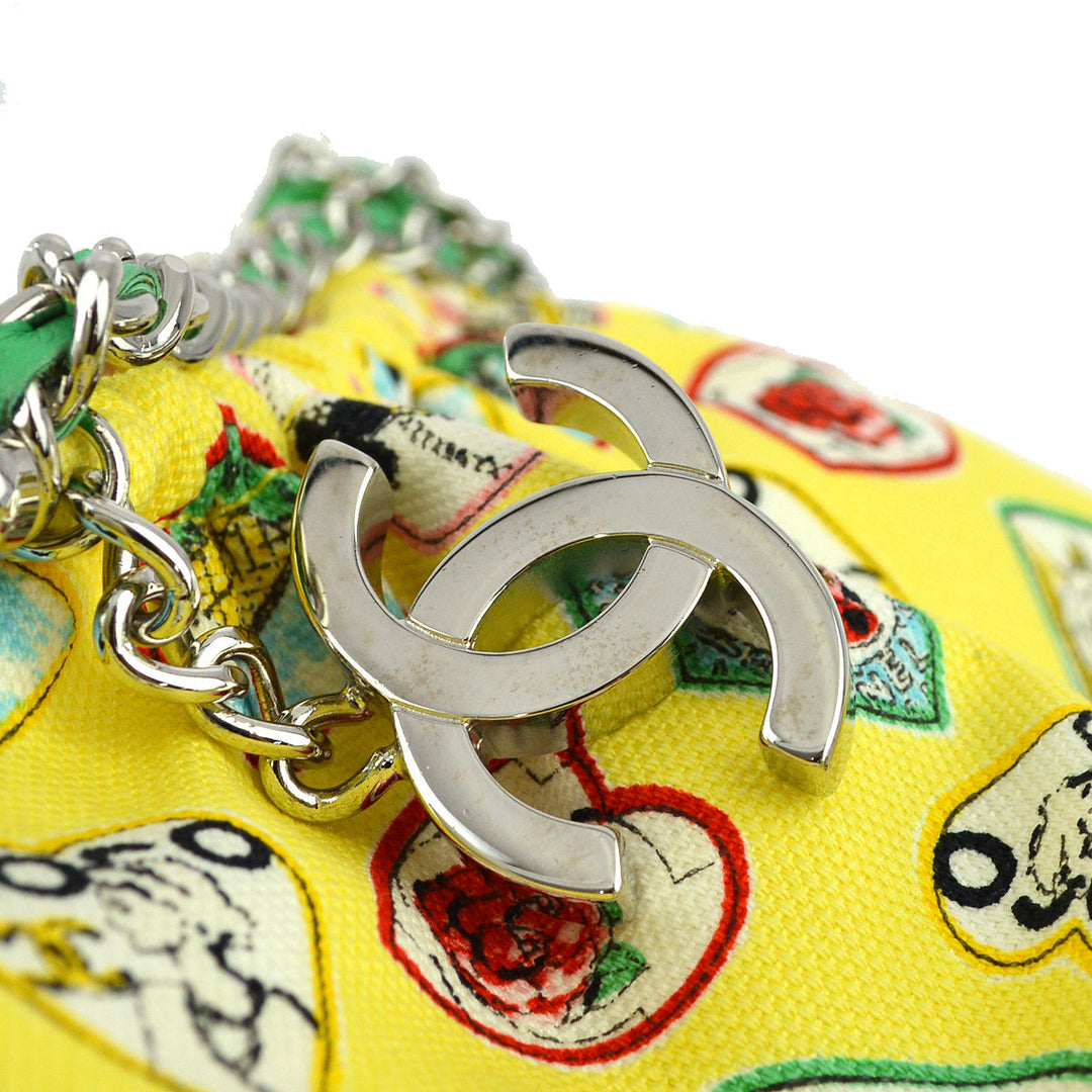 Top Quality Chanel Yellow Canvas Valentine Chain Handbag