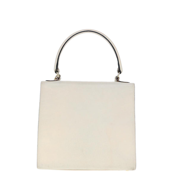 Celine Hand Bag Leather 2way Beige Auth 77329