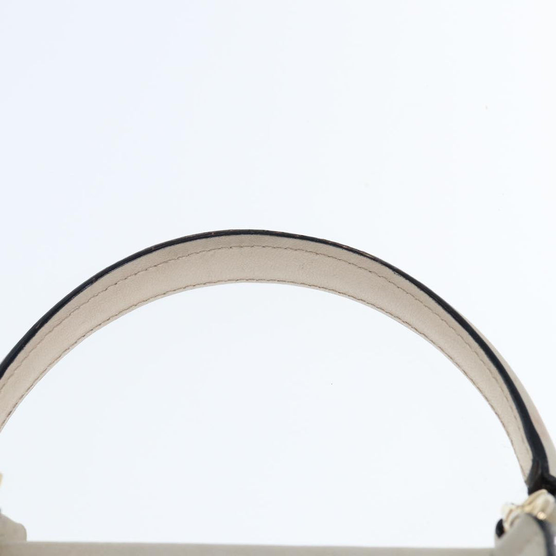 Celine Hand Bag Leather 2way Beige Auth 77329