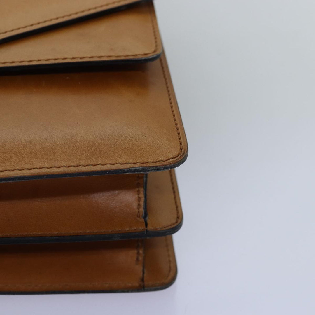 Celine Hand Bag Leather Brown  77330