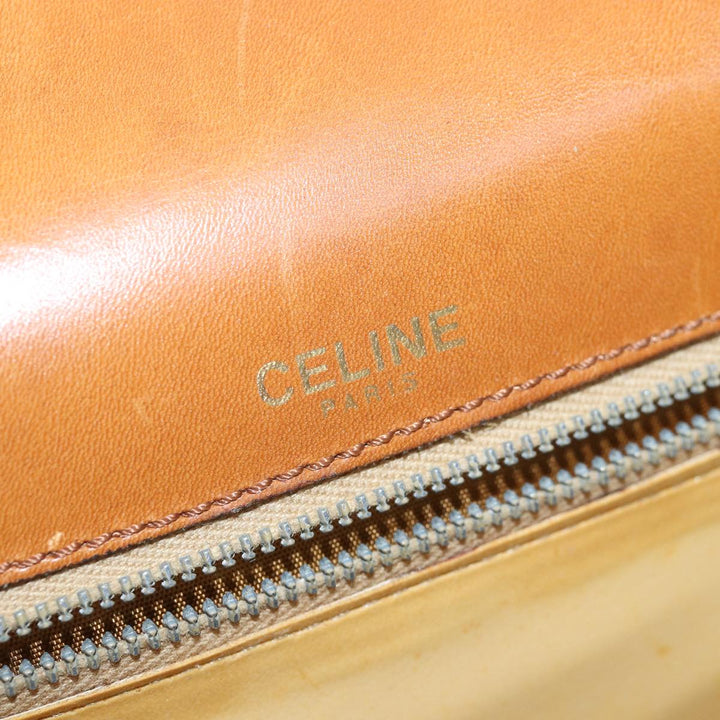 Celine Hand Bag Leather Brown  77330