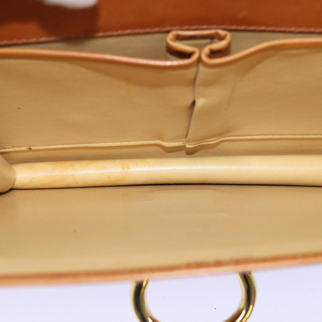 Celine Hand Bag Leather Brown  77330
