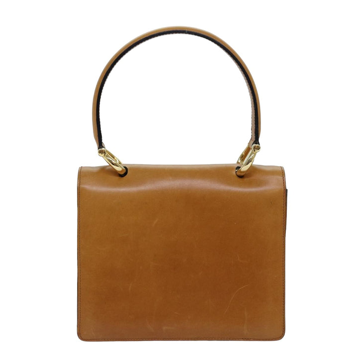 Celine Hand Bag Leather Brown  77330