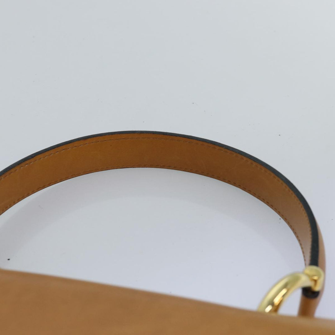 Celine Hand Bag Leather Brown  77330