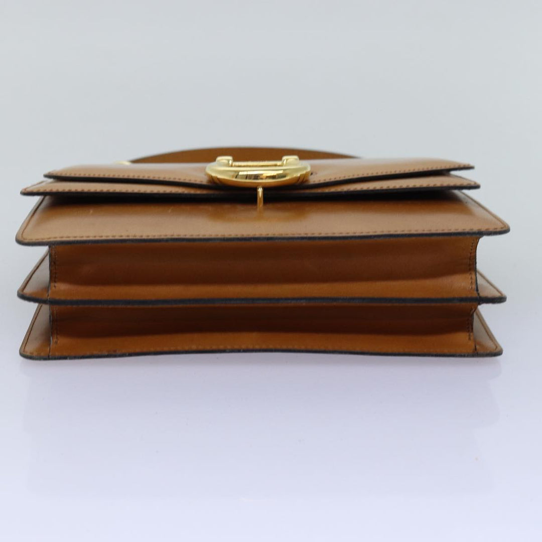 Celine Hand Bag Leather Brown  77330