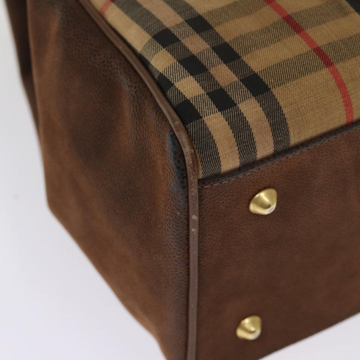 Top Quality BurberrySs Nova Check Tote Bag Canvas Beige Auth 77379