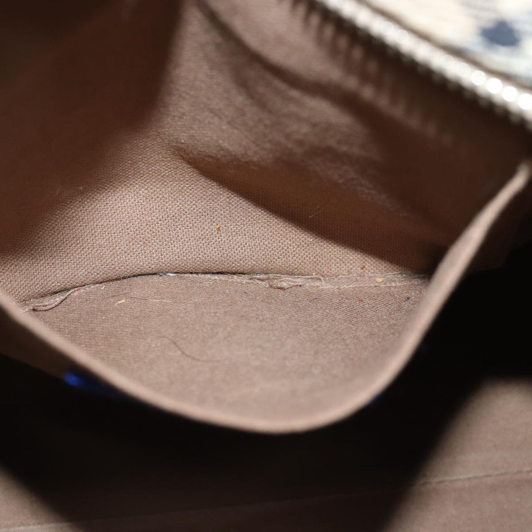 Burberry Nova Check Blue Label Hand Bag Canvas Beige Red Auth 77380