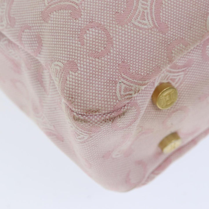 Celine C Macadam Canvas Shoulder Bag Pink Auth 77385