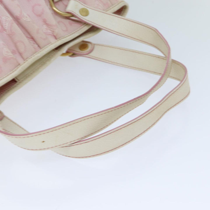 Celine C Macadam Canvas Shoulder Bag Pink Auth 77385