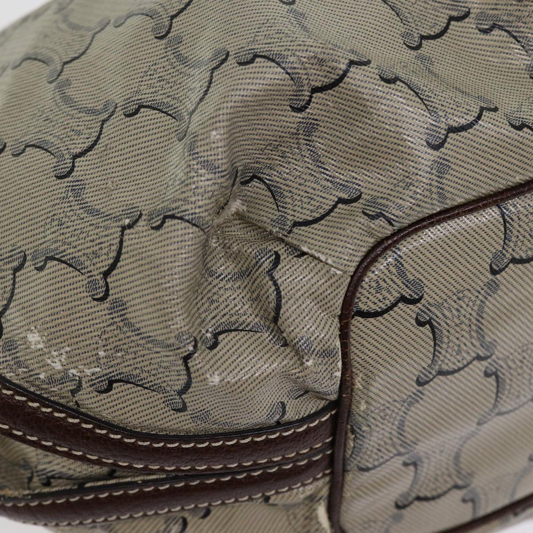 Celine Paris Macadam Canvas Hand Bag Brown Auth 77387