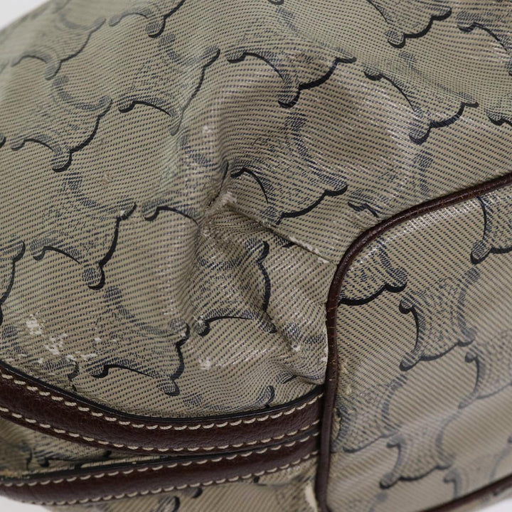 Celine Paris Macadam Canvas Hand Bag Brown Auth 77387