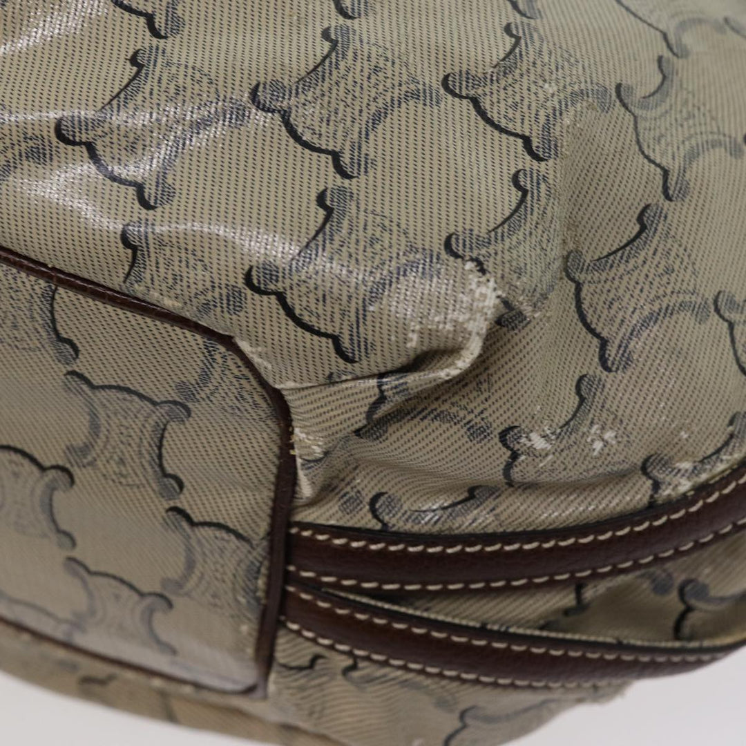 Celine Paris Macadam Canvas Hand Bag Brown Auth 77387