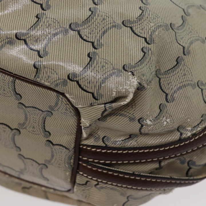 Celine Paris Macadam Canvas Hand Bag Brown Auth 77387