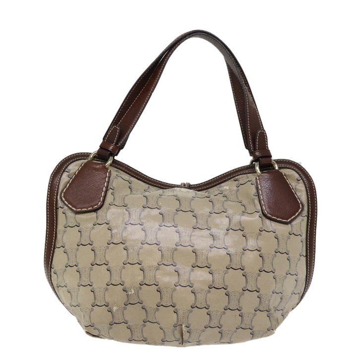 Celine Paris Macadam Canvas Hand Bag Brown Auth 77387