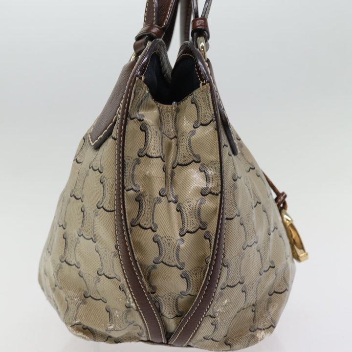 Celine Paris Macadam Canvas Hand Bag Brown Auth 77387