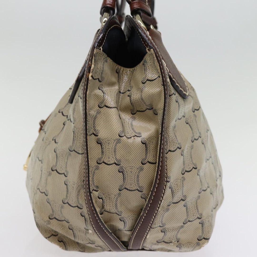Celine Paris Macadam Canvas Hand Bag Brown Auth 77387