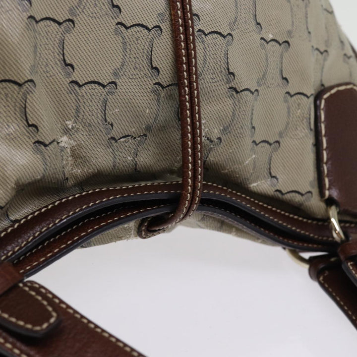 Celine Paris Macadam Canvas Hand Bag Brown Auth 77387