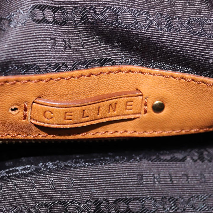 Celine Shoulder Bag Leather Brown  77389