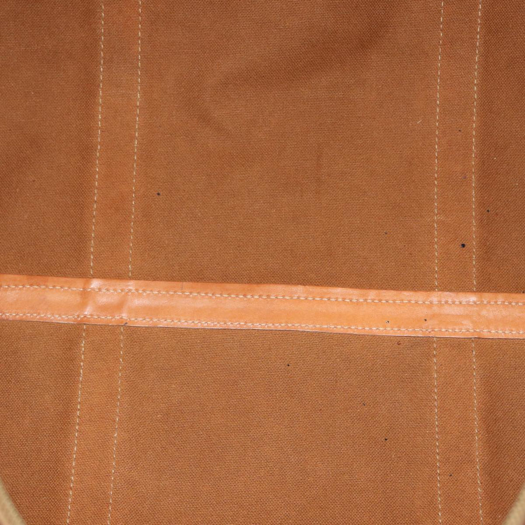 Celine Macadam Canvas Boston Bag PVC Leather Brown  77390
