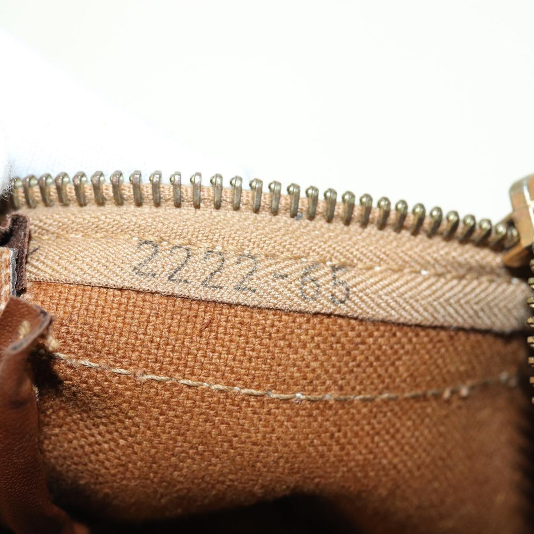 Celine Macadam Canvas Boston Bag PVC Leather Brown  77390