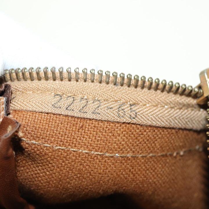 Celine Macadam Canvas Boston Bag PVC Leather Brown  77390
