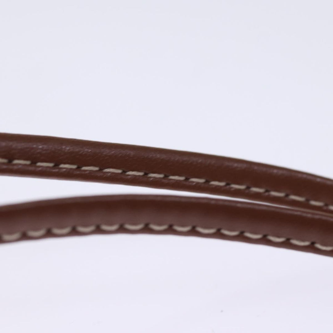 Celine Shoulder Pouch Leather Brown  77443