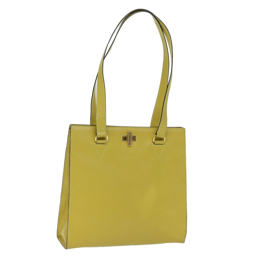 Celine Tote Bag Leather Yellow Auth 77510