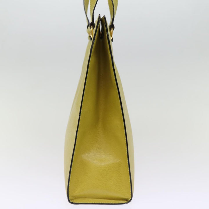 Celine Tote Bag Leather Yellow Auth 77510