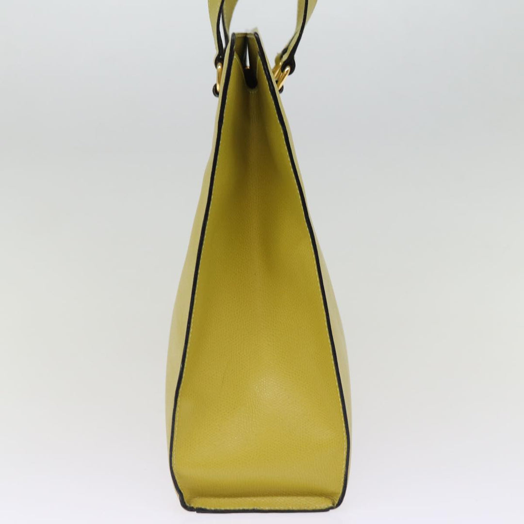 Celine Tote Bag Leather Yellow Auth 77510