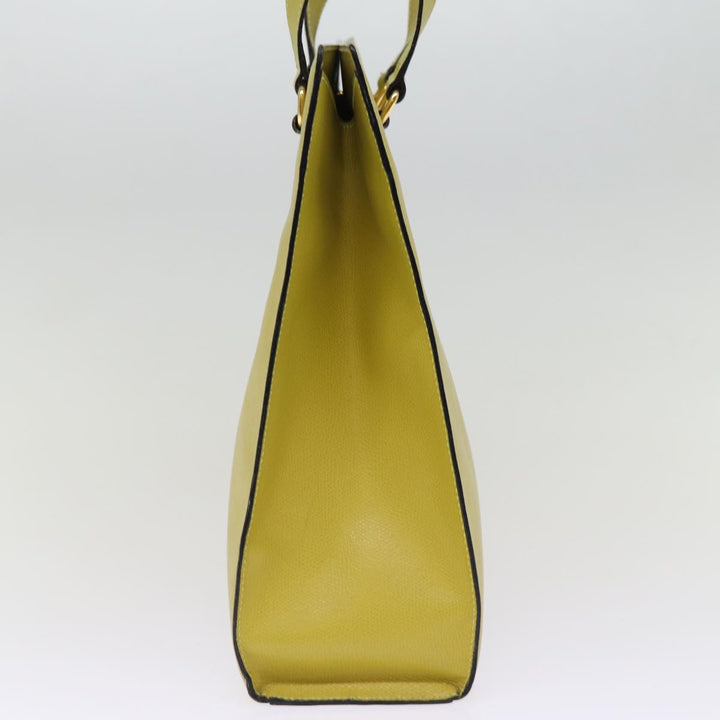 Celine Tote Bag Leather Yellow Auth 77510