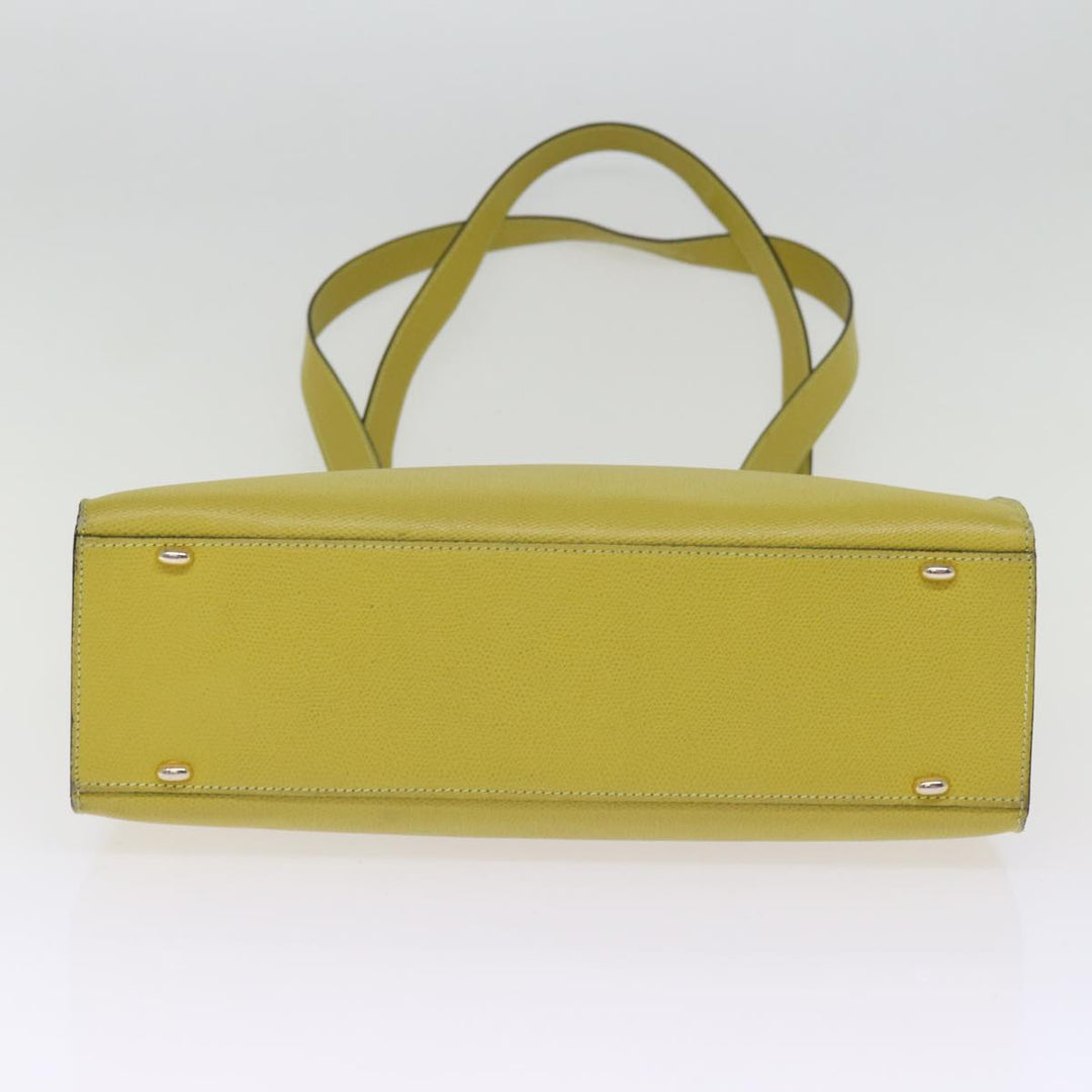 Celine Tote Bag Leather Yellow Auth 77510