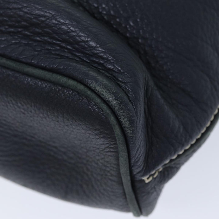 Celine Shoulder Bag Leather Navy Auth 77511