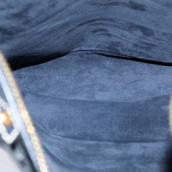 Celine Shoulder Bag Leather Navy Auth 77511