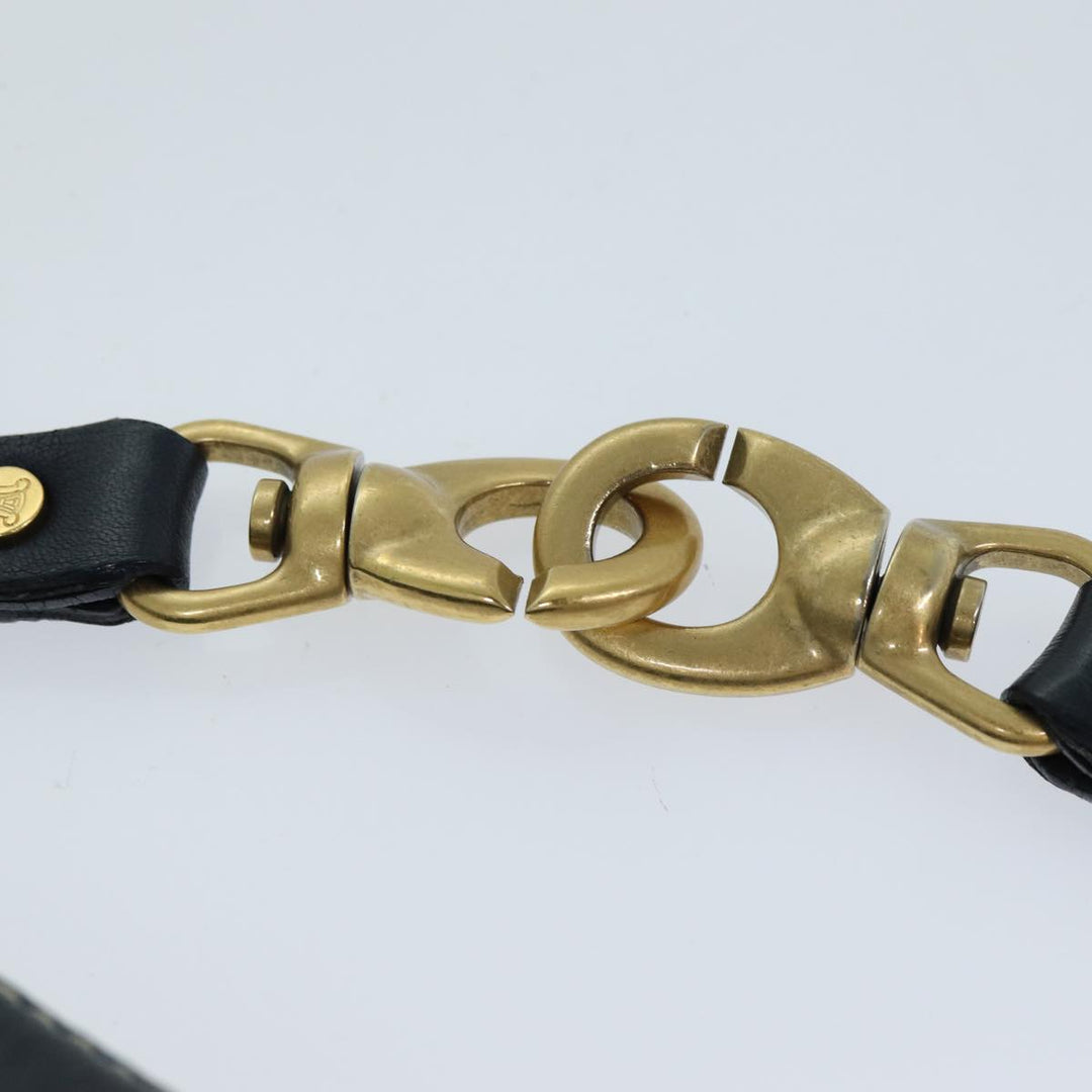Celine Shoulder Bag Leather Navy Auth 77511
