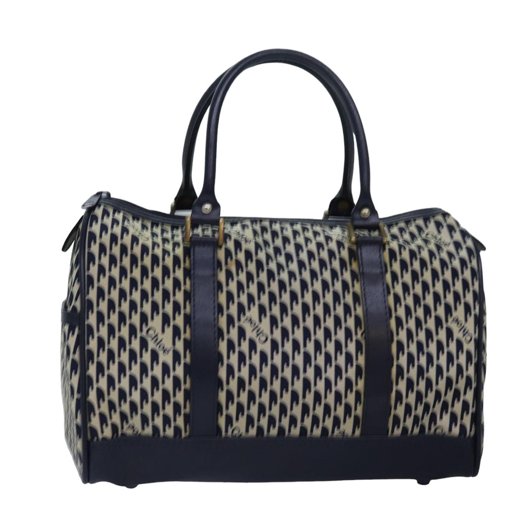 Chloe Hand Bag Nylon Navy 77642