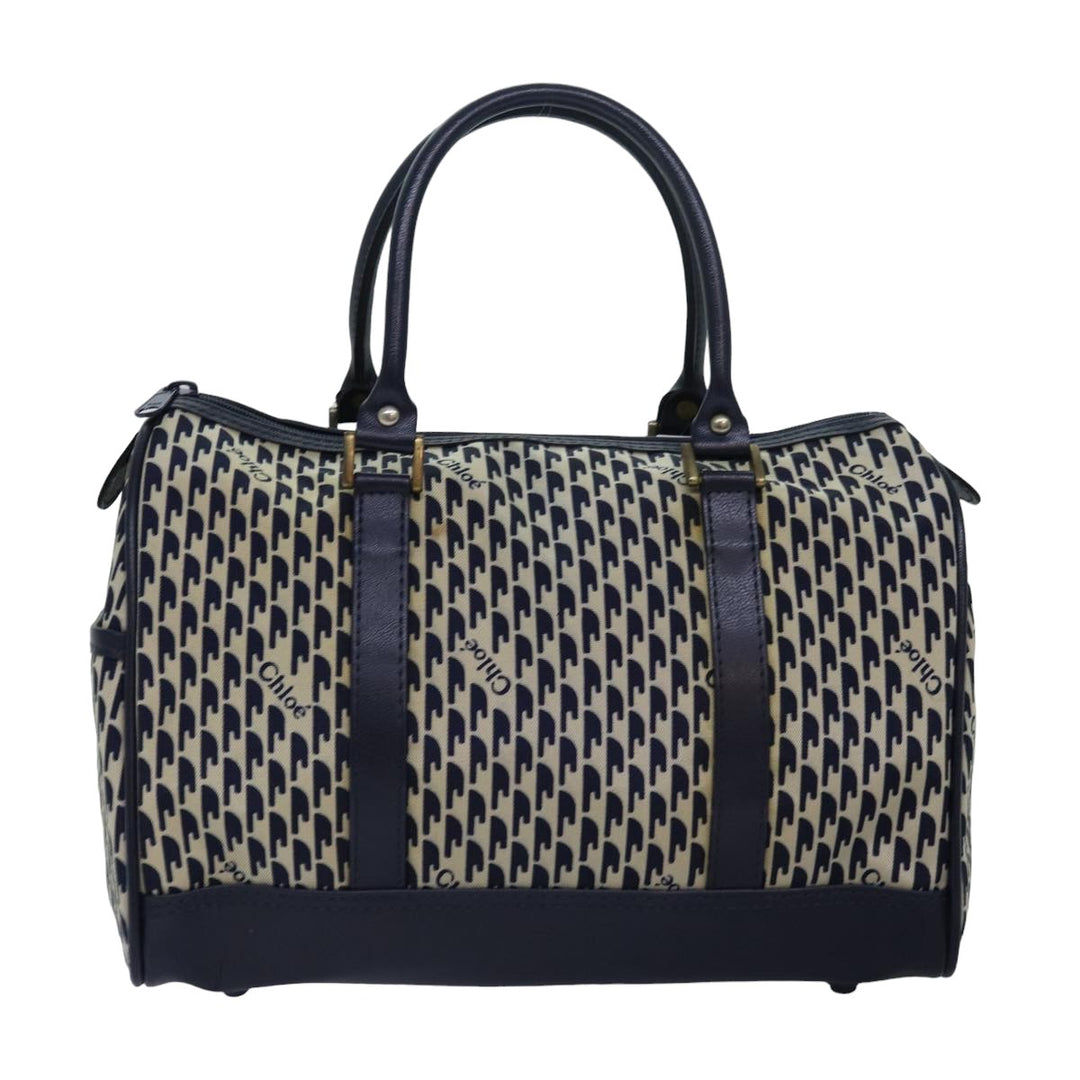 Chloe Hand Bag Nylon Navy 77642
