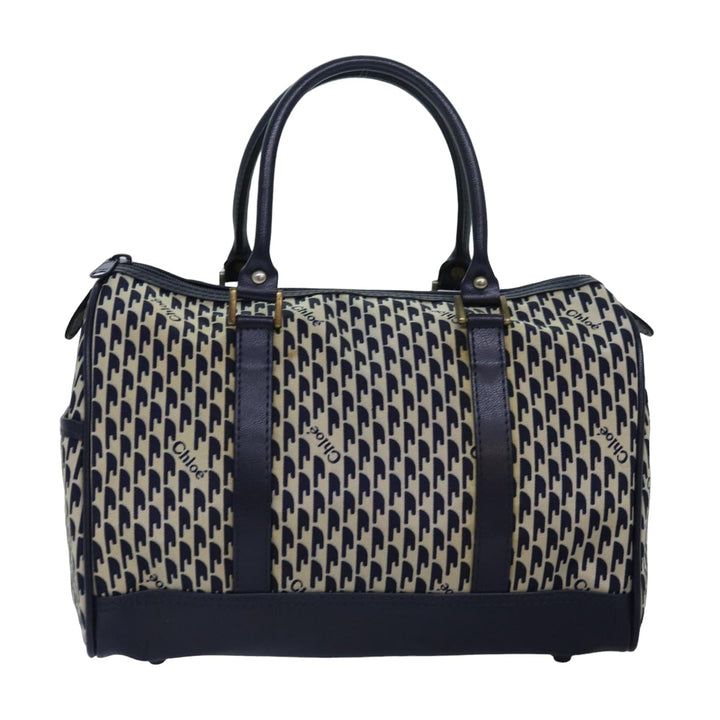 Chloe Hand Bag Nylon Navy 77642