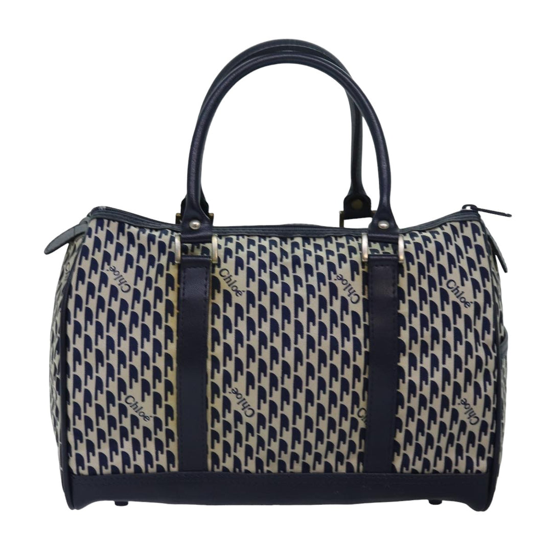 Chloe Hand Bag Nylon Navy 77642