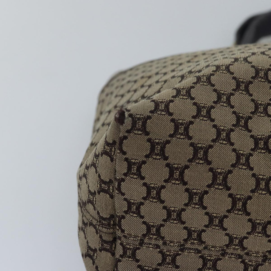 Celine Macadam Canvas Hand Bag Brown Auth 77646