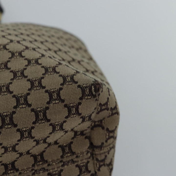 Celine Macadam Canvas Hand Bag Brown Auth 77646