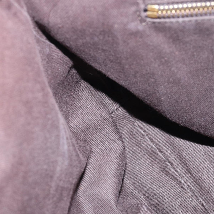Celine Macadam Canvas Hand Bag Brown Auth 77646