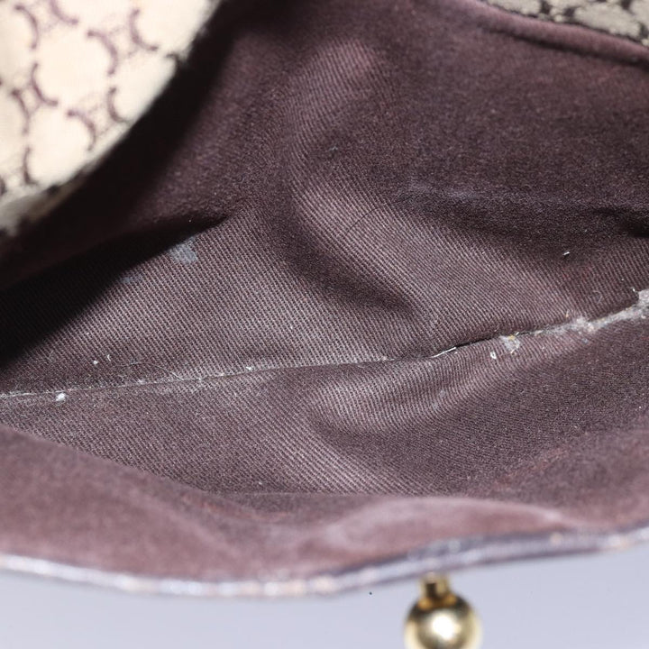 Celine Macadam Canvas Hand Bag Brown Auth 77646