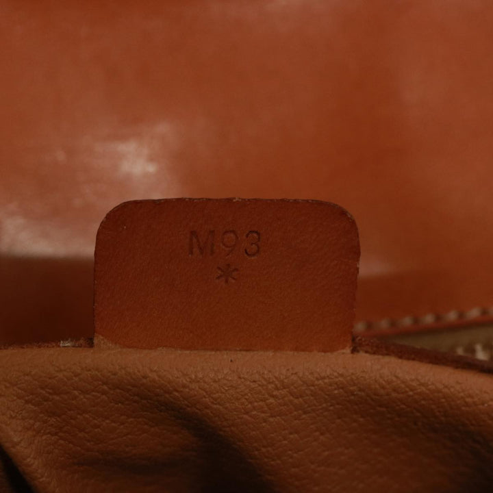 Celine Macadam Canvas Shoulder Bag PVC Leather Brown Auth 77717