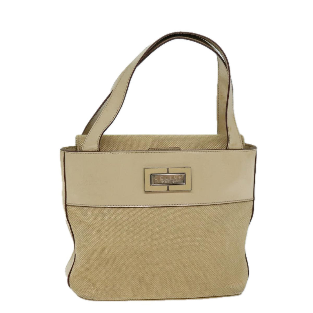 Celine Hand Bag Canvas Beige Auth 77718