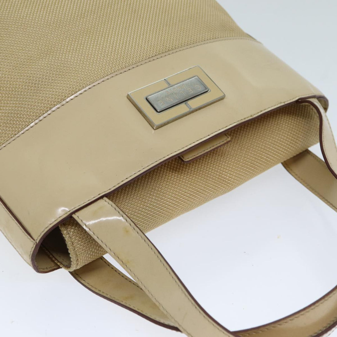 Celine Hand Bag Canvas Beige Auth 77718