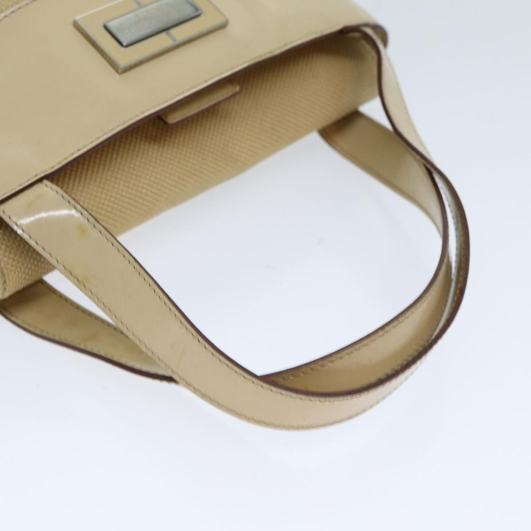 Celine Hand Bag Canvas Beige Auth 77718
