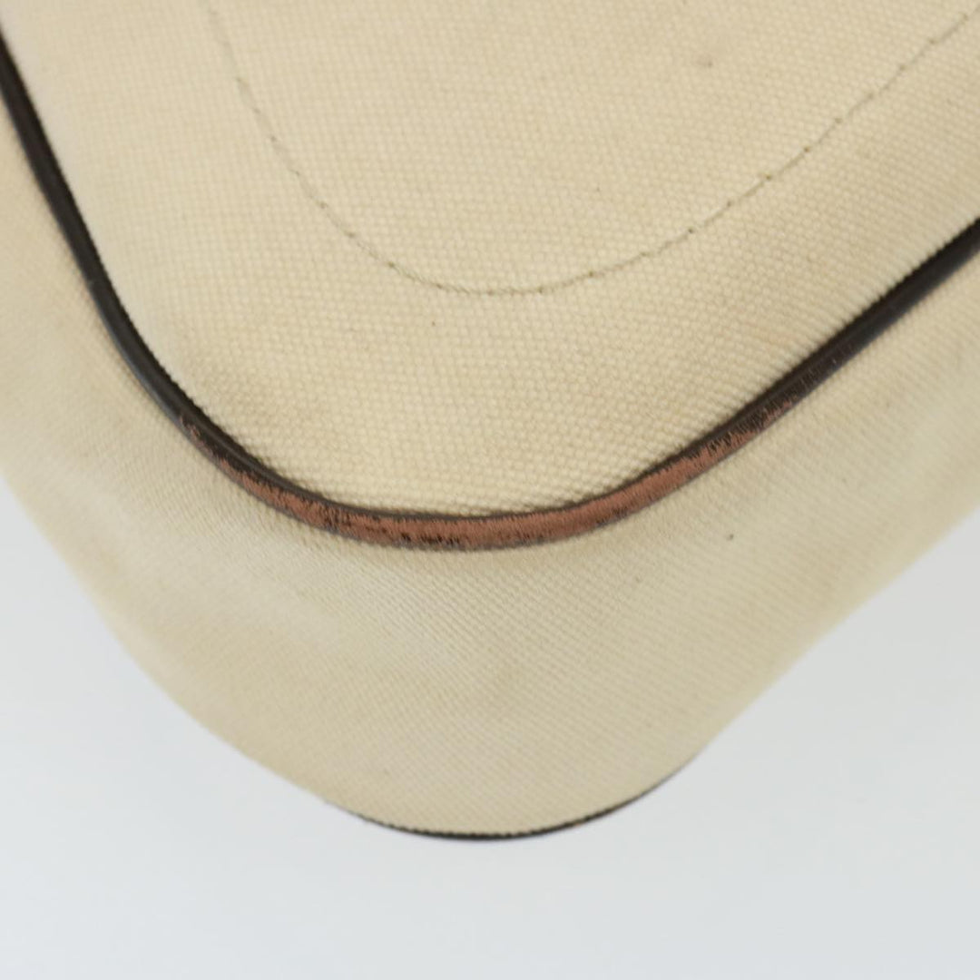 Burberry Shoulder Bag Canvas Cream Auth 77727