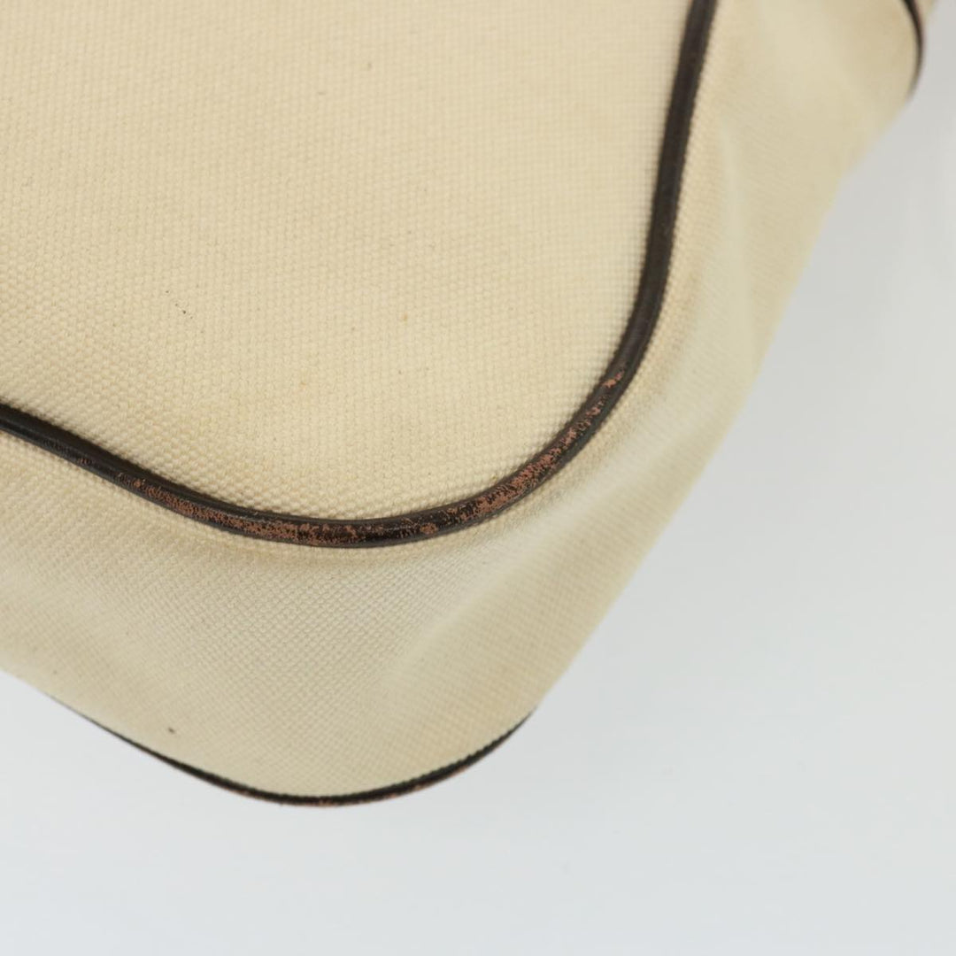 Burberry Shoulder Bag Canvas Cream Auth 77727