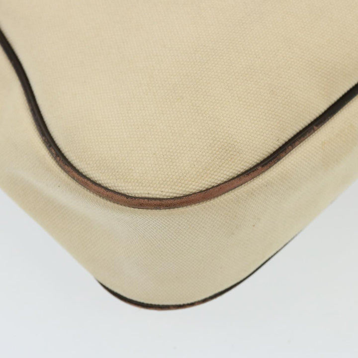 Burberry Shoulder Bag Canvas Cream Auth 77727